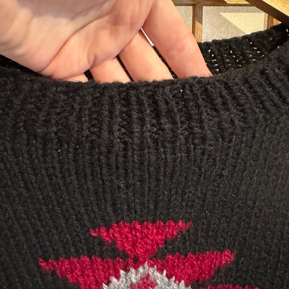Hand Knit Navajo Print Cozy Sweater - Picture 7 of 9